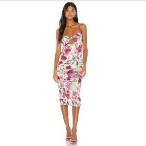 For Love & Lemons Robin Floral Midi Dress - small